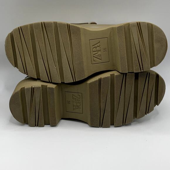 Zara Olive Green Loafers - Picture 10 of 15